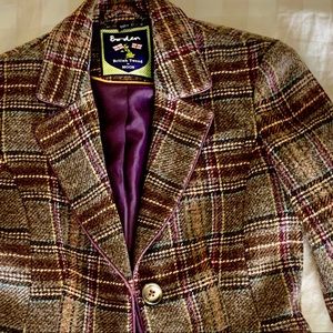 Boden British tweed crop blazer